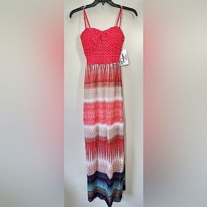 Pink Sweetheart spaghetti strap Maxi Dress